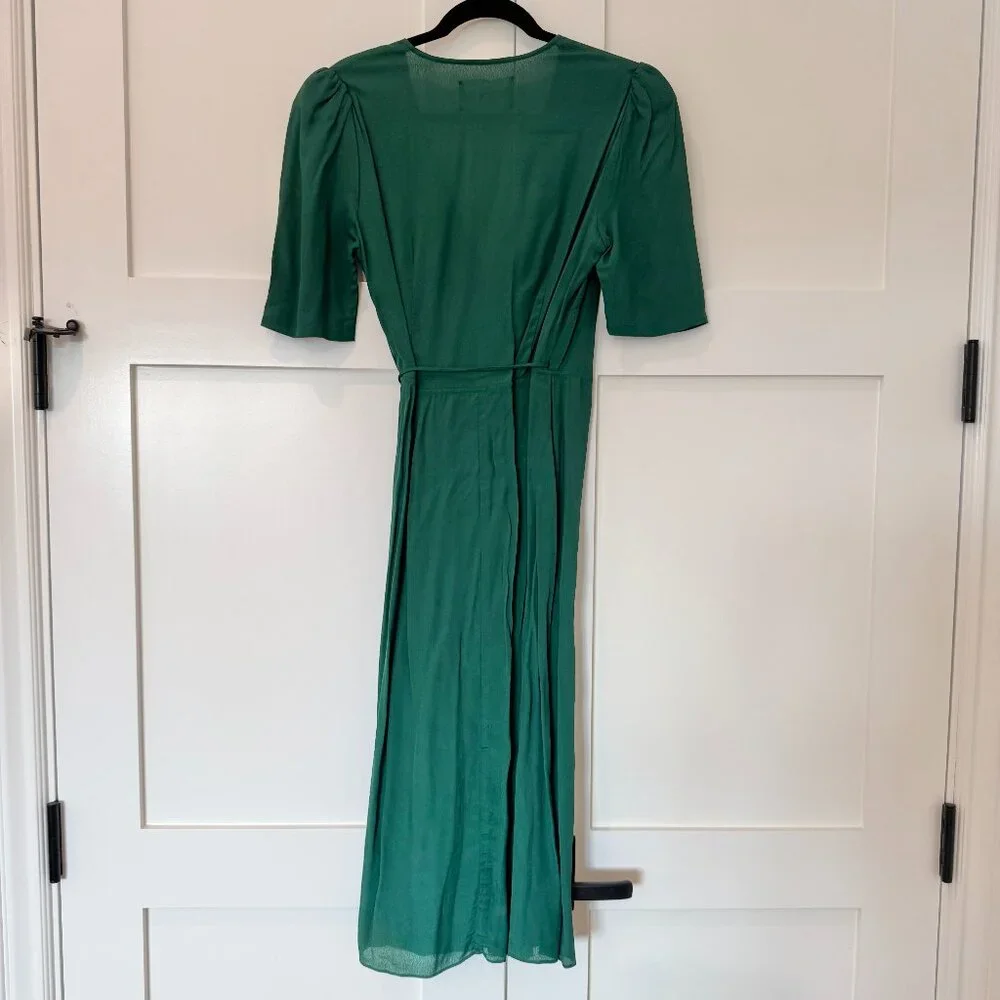 Reformation Green Wrap Dress – Size L – Excellent Condition - Picture 2 of 6